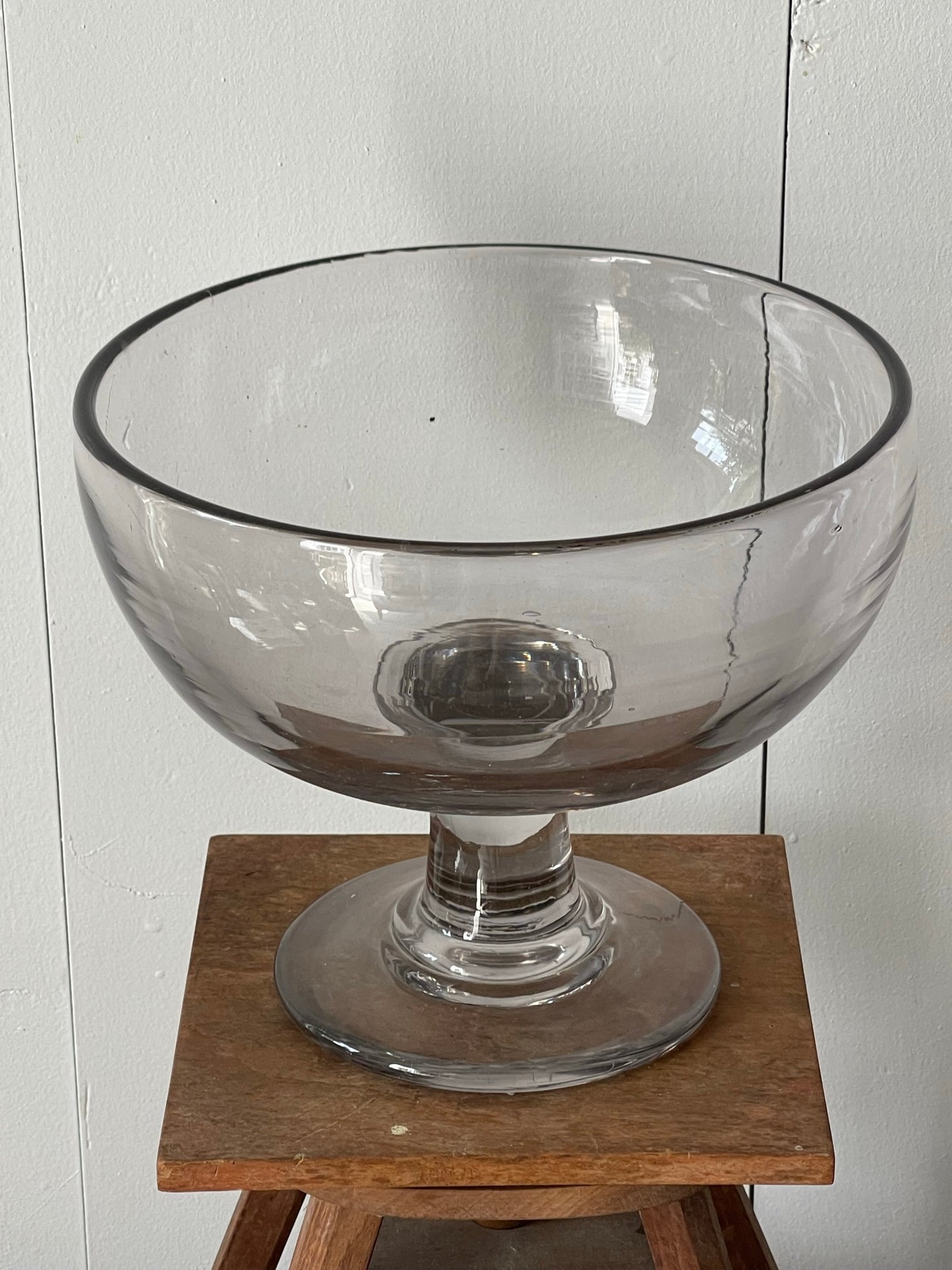 18th Century Glass Raised Bowl