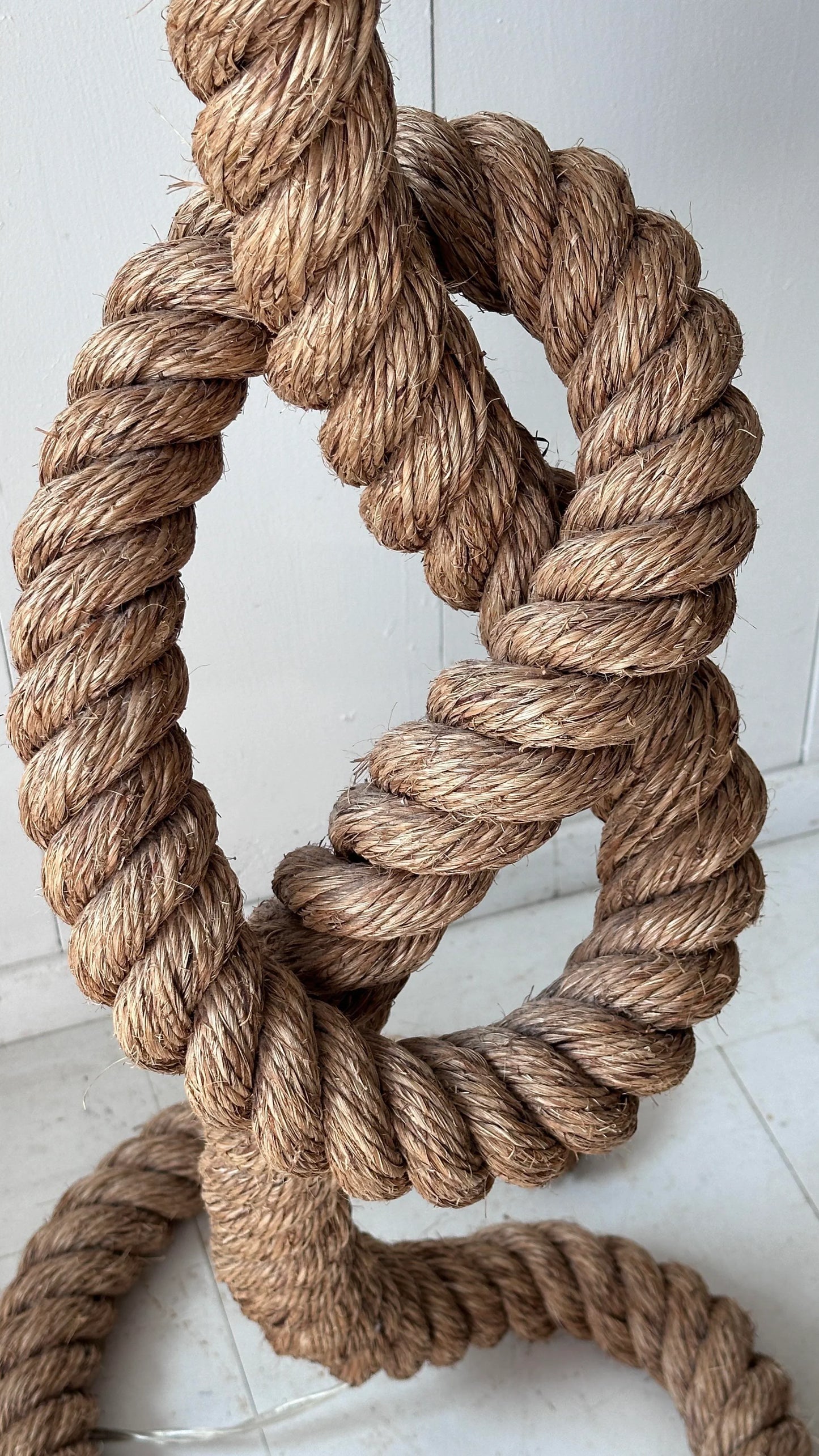 20th C Nautical Rope Floor Lamp