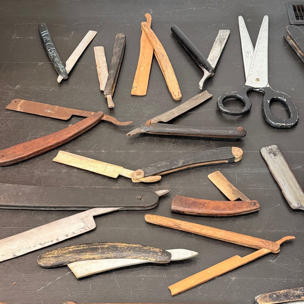 Collection of Rare American Folk Art Barber Trade Signs