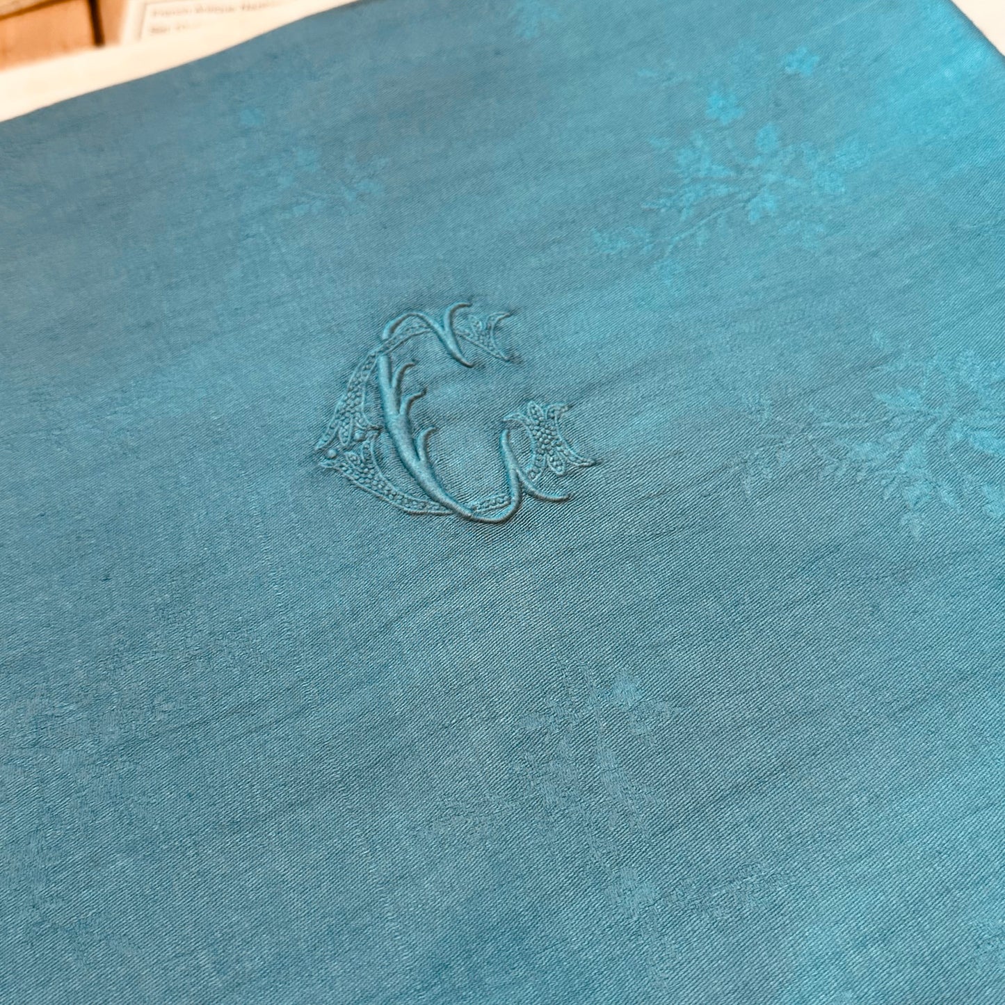 Jade Green Hand Dyed Vintage Napkins.