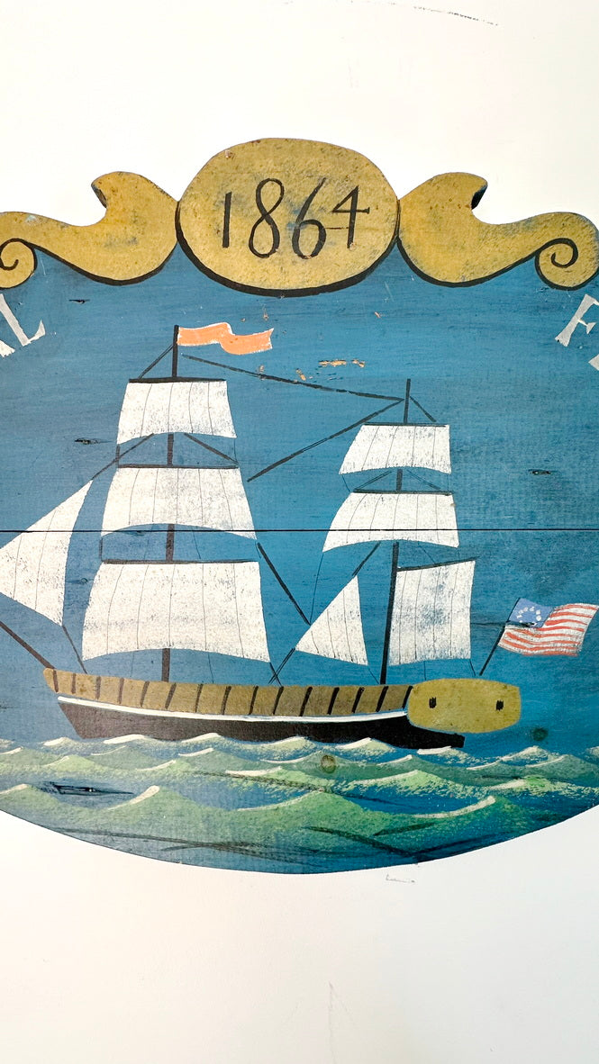 Folk art Style Freight sign c1960