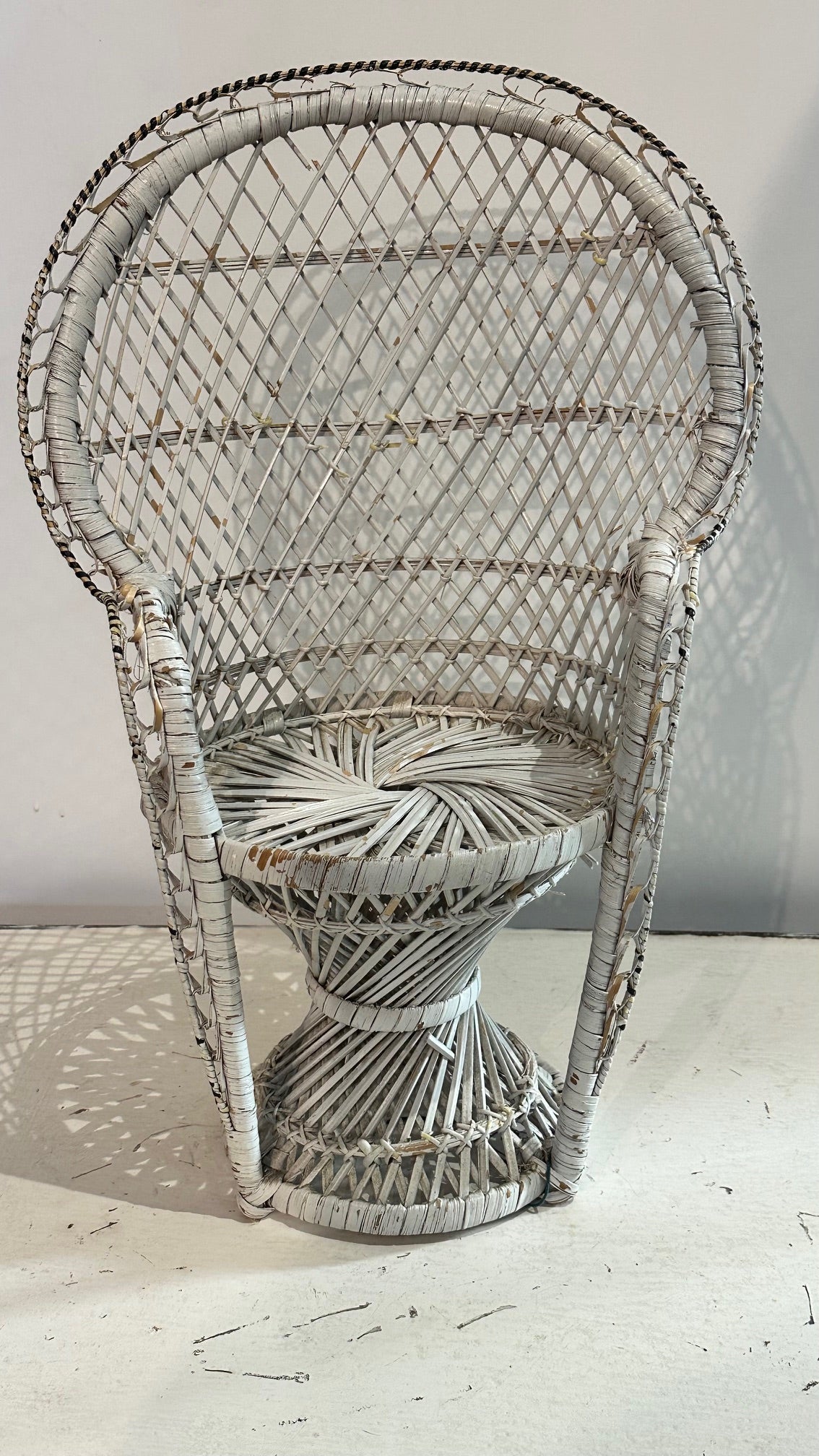 Miniature Wicker Peacock Armchair