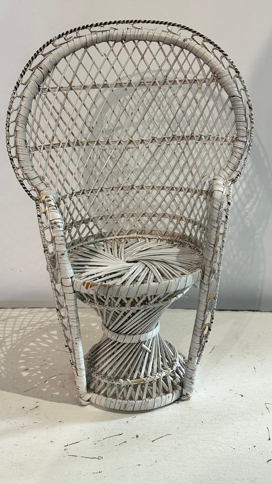 Miniature Wicker Peacock Armchair