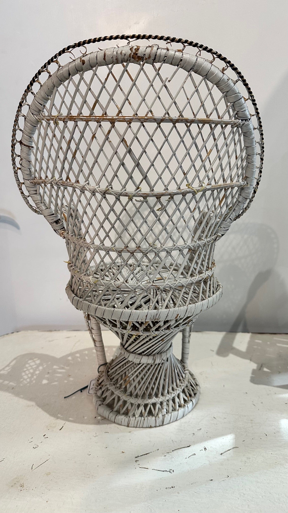 Miniature Wicker Peacock Armchair
