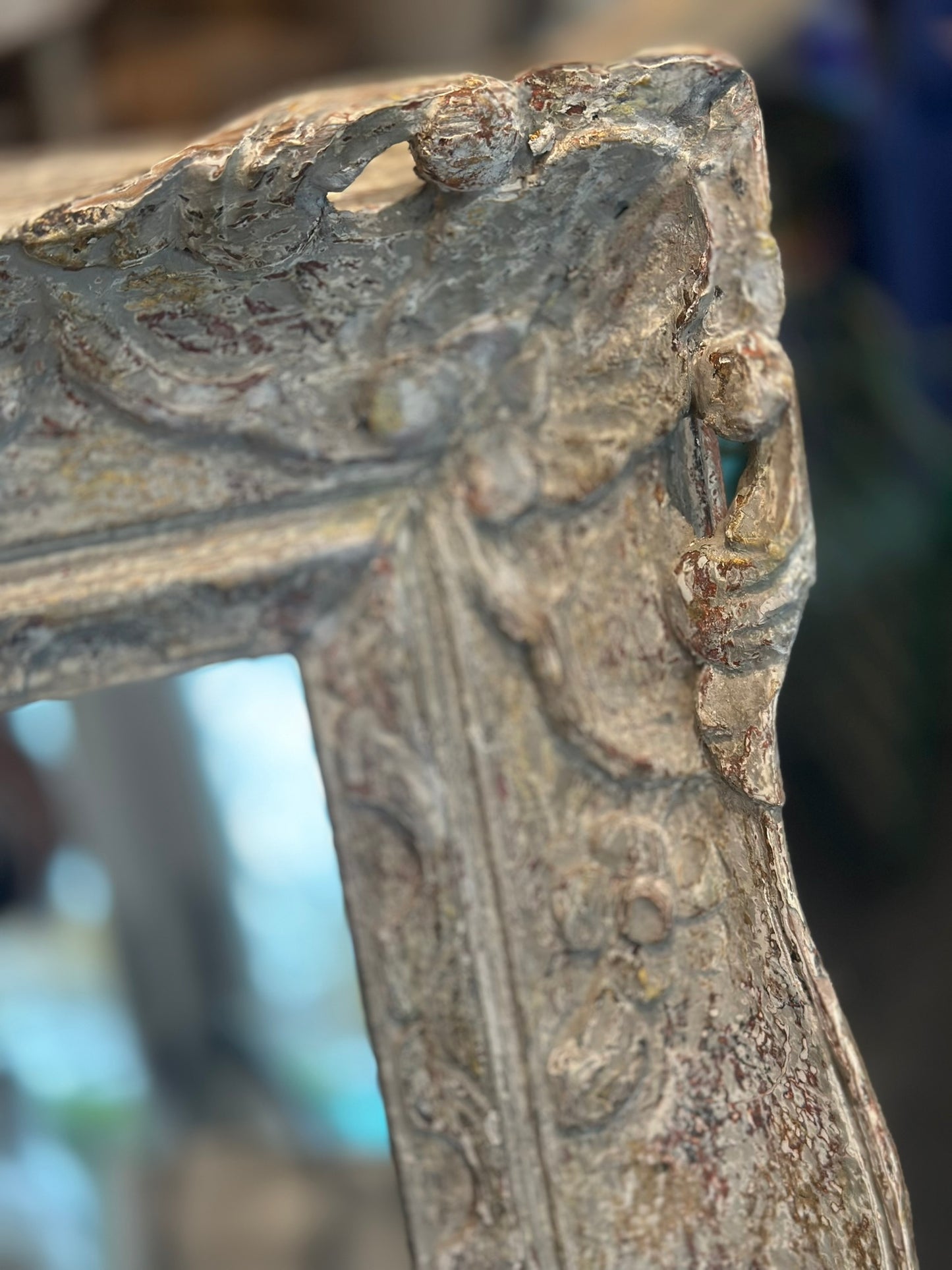 19TH C French Hand Carved Pine and Gesso Frame with New Mirror