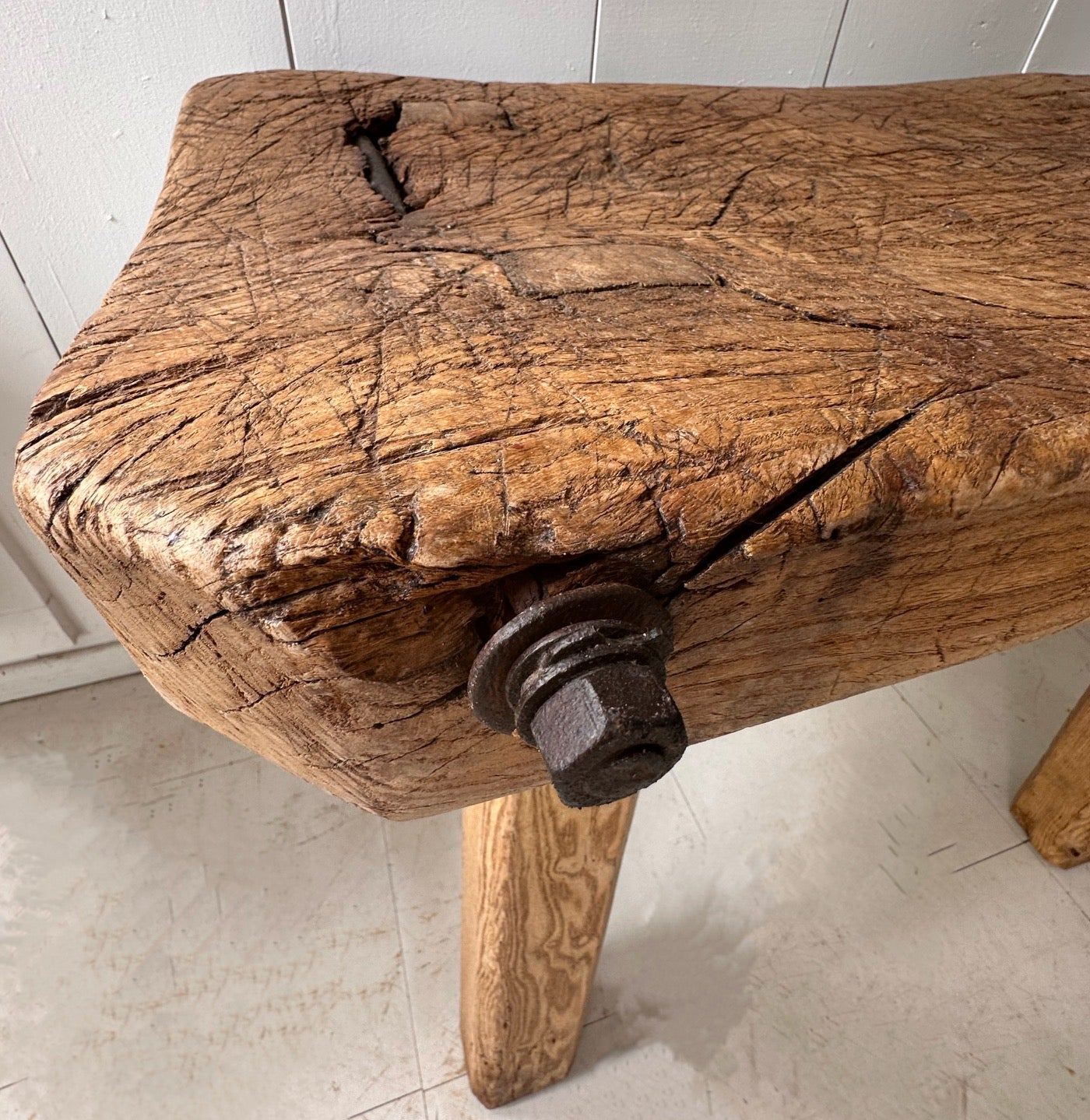 Rustic French Butchers Table, 19th Century, Side Table