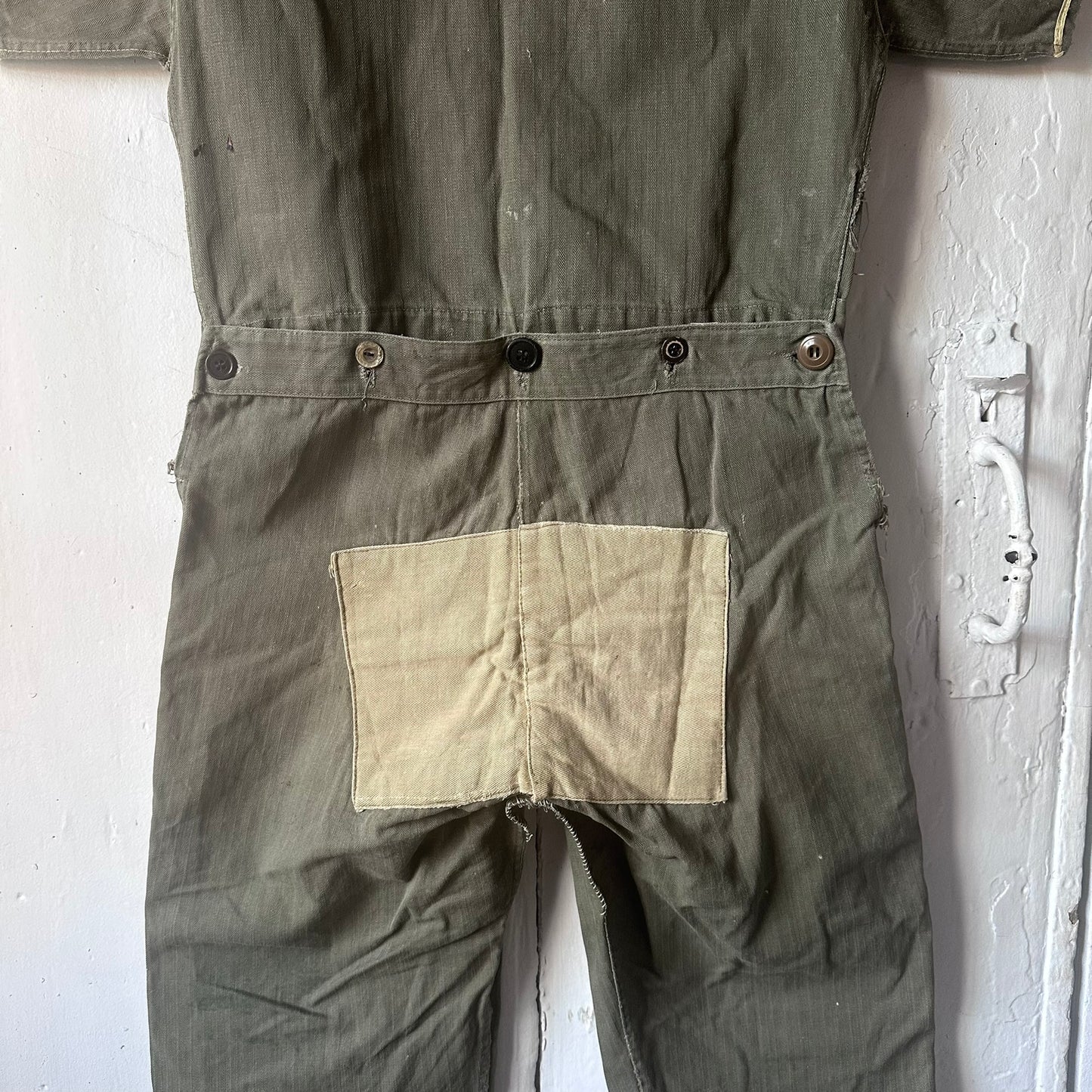 Vintage Childs Pilot Flying Jumpsuit in Army Green