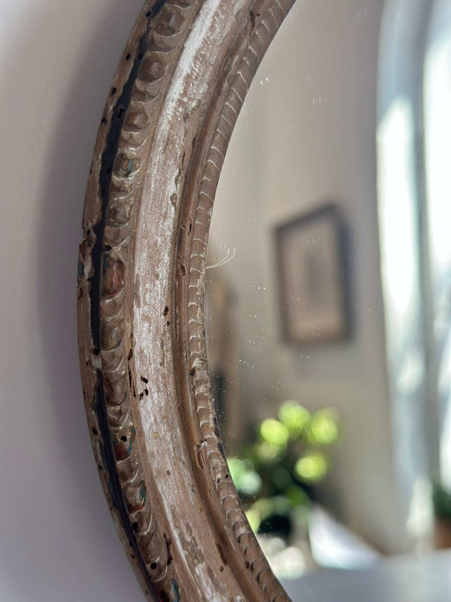 Small 18th C French Hand carved Frame with new mirror