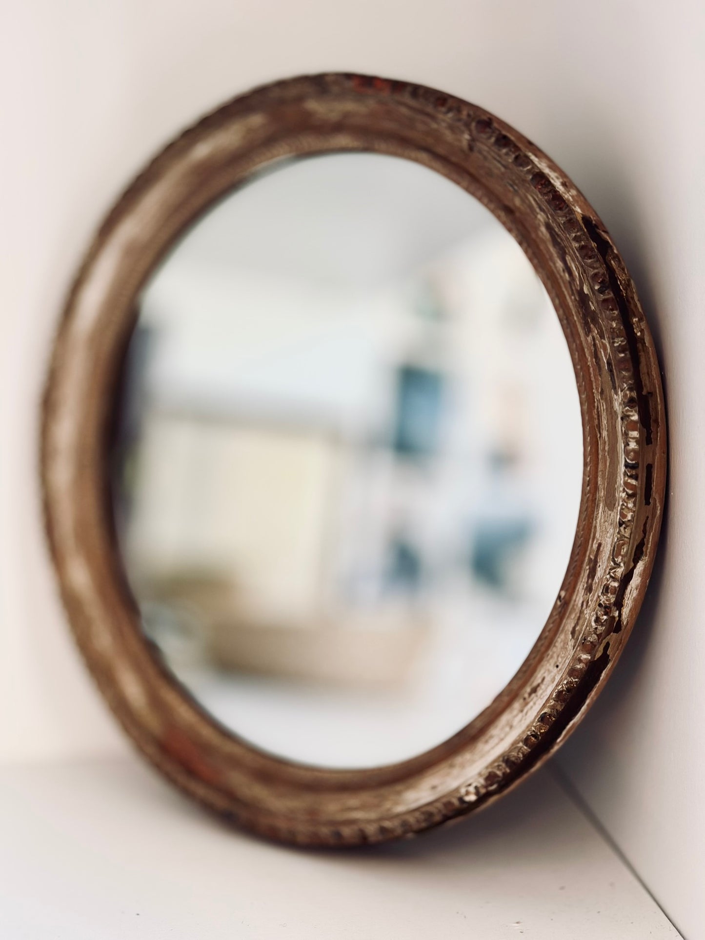 Small 18th C French Hand carved Frame with new mirror