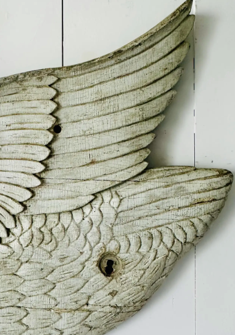 Early 20th Century Hand Carved Swan From a Carousel