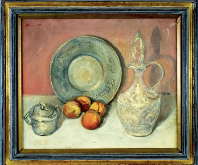 Still Life Oil on Canvas dated 1958