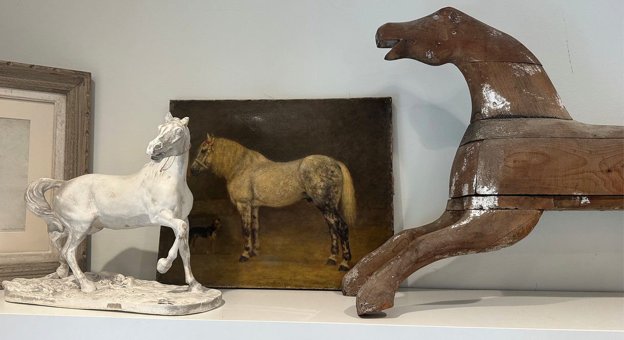Horse Model in Plaster, French 19th C, 1840