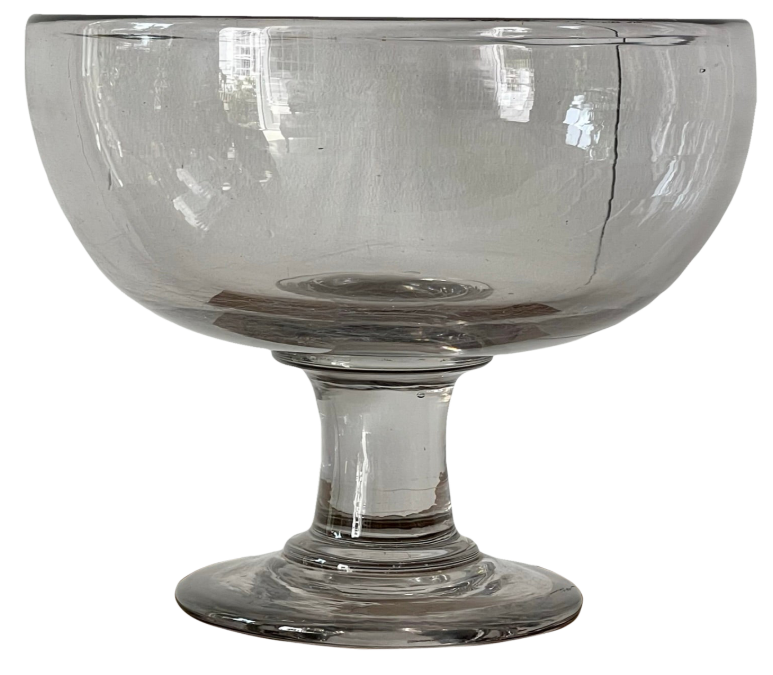 18th Century Glass Raised Bowl