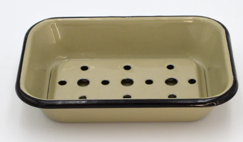 Enameled Soap Dish in Enamel, New
