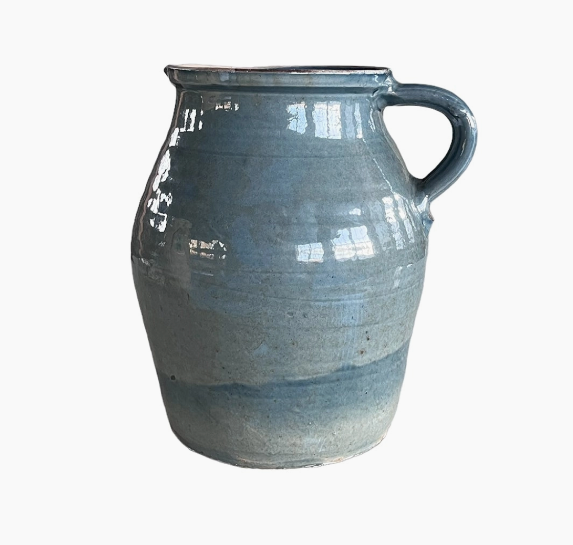 Pale Blue Terracotta Jug
