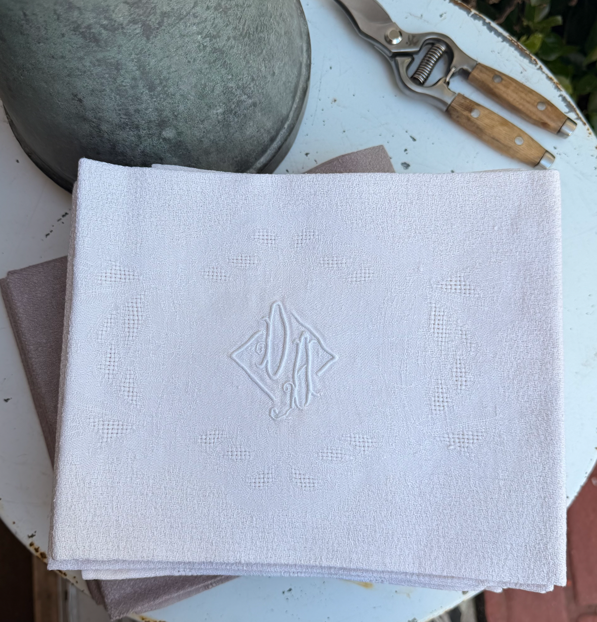 French 19th Century Large Table Napkins - Natural DA