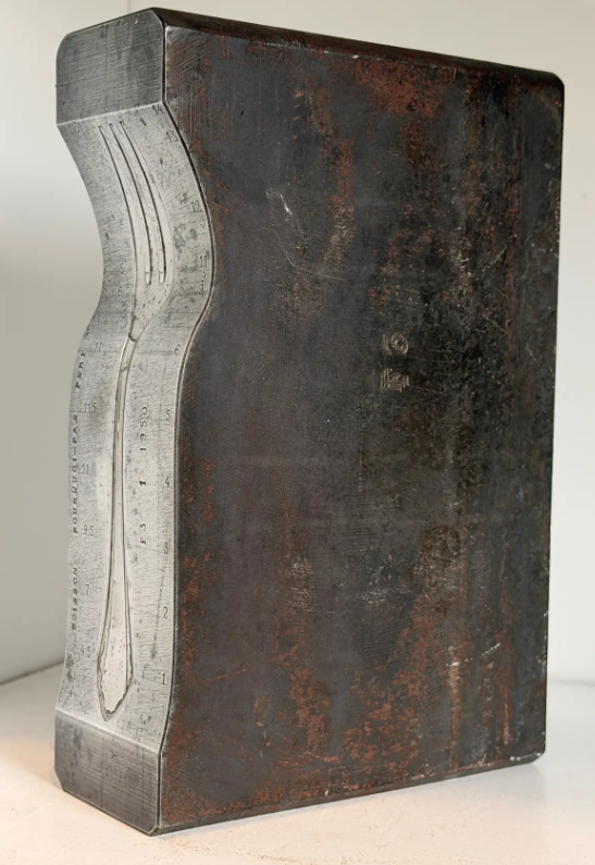 Pair French Industrial Silverware Moulds