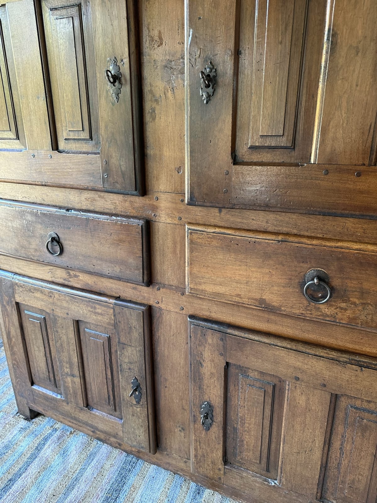 18th Spanish Century Oak Dining Room Cupboard, Housekeepers Style Cupboard