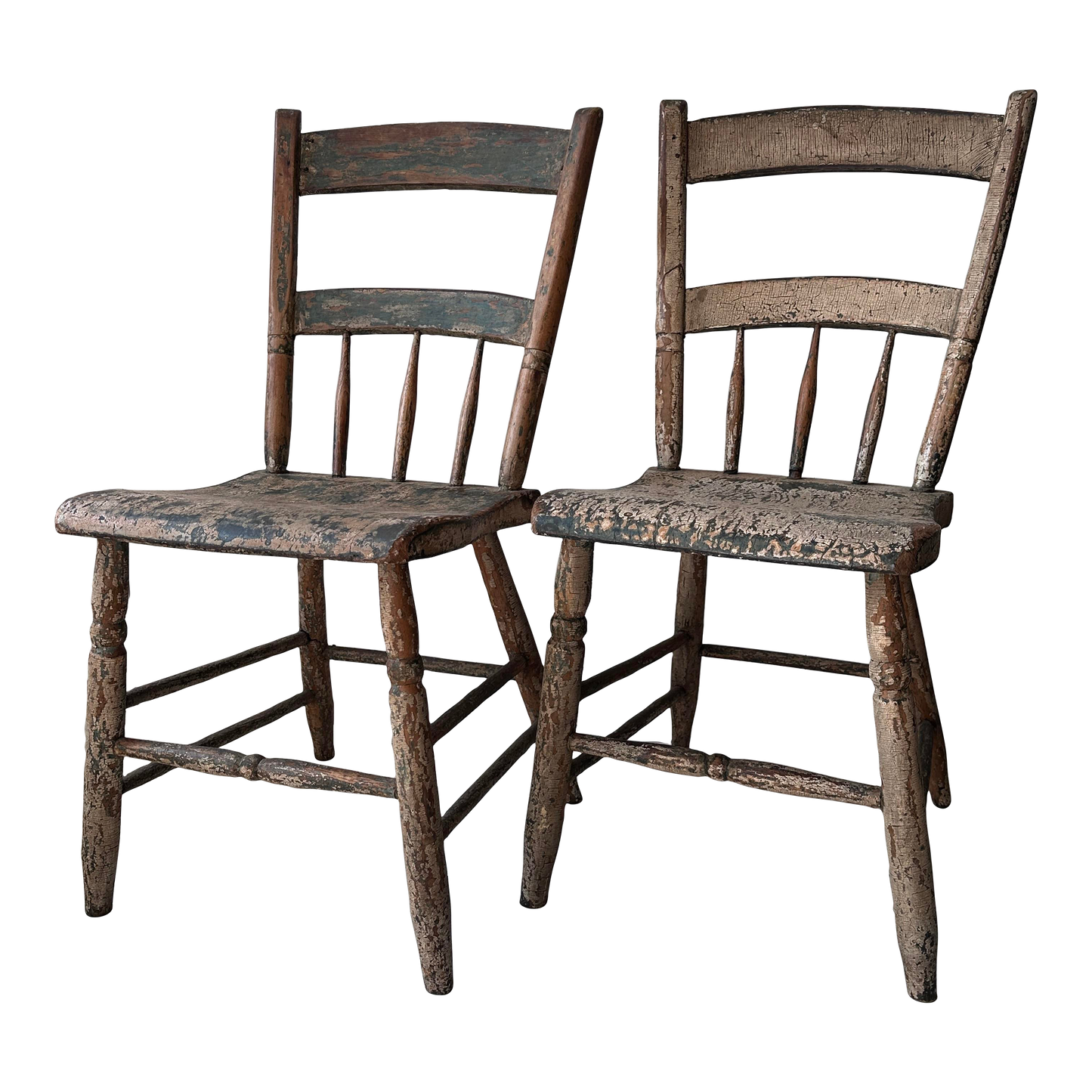 Pair of Rustic Side Chairs, c 1900