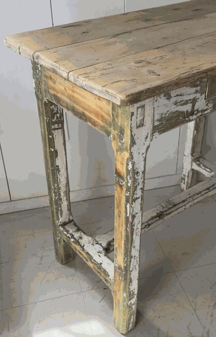 Small English Pine Desk with one Drawer