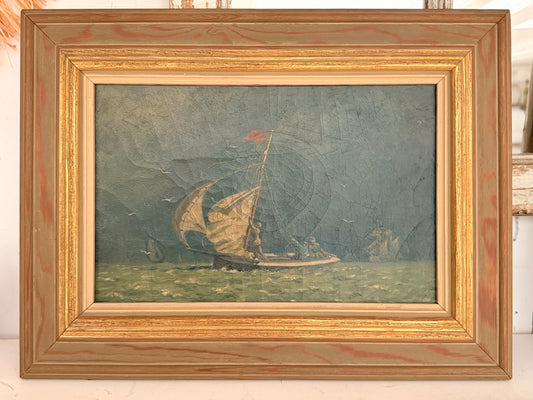 At Sea. Swedish oil on Canvas