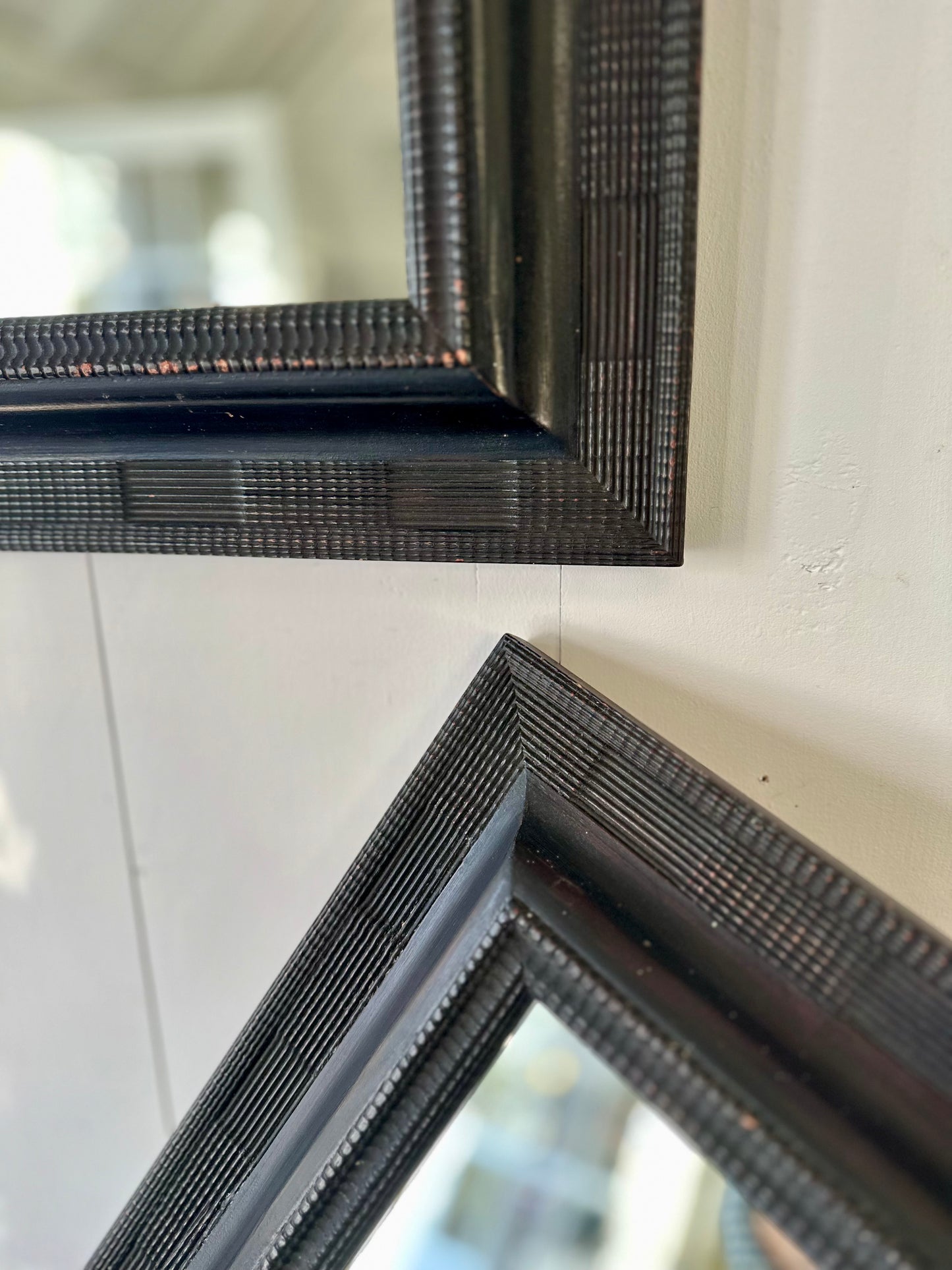 Pair Dutch Style Mirrors in Ebony Finish