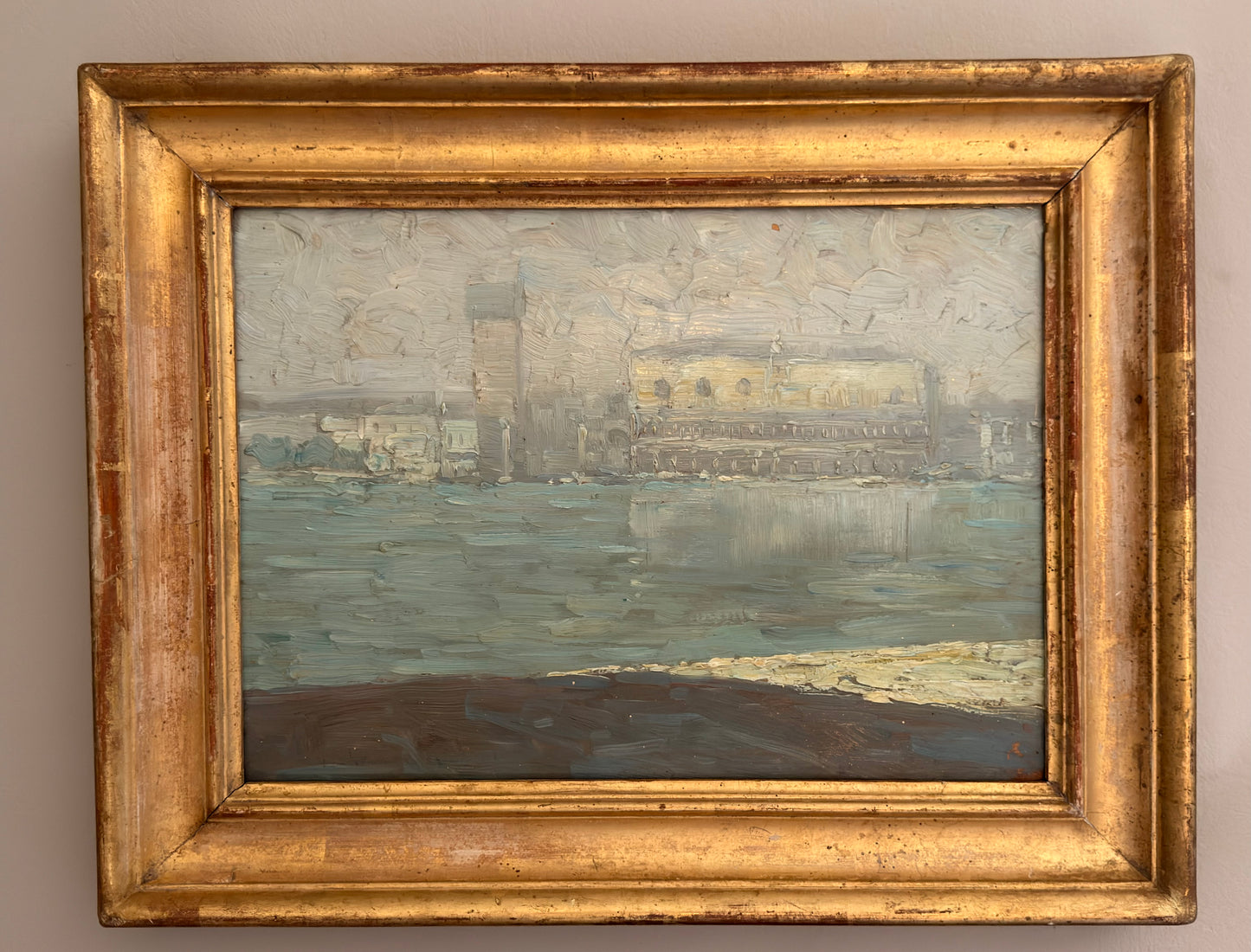 Italian 19th Century oil painting - view of Venice