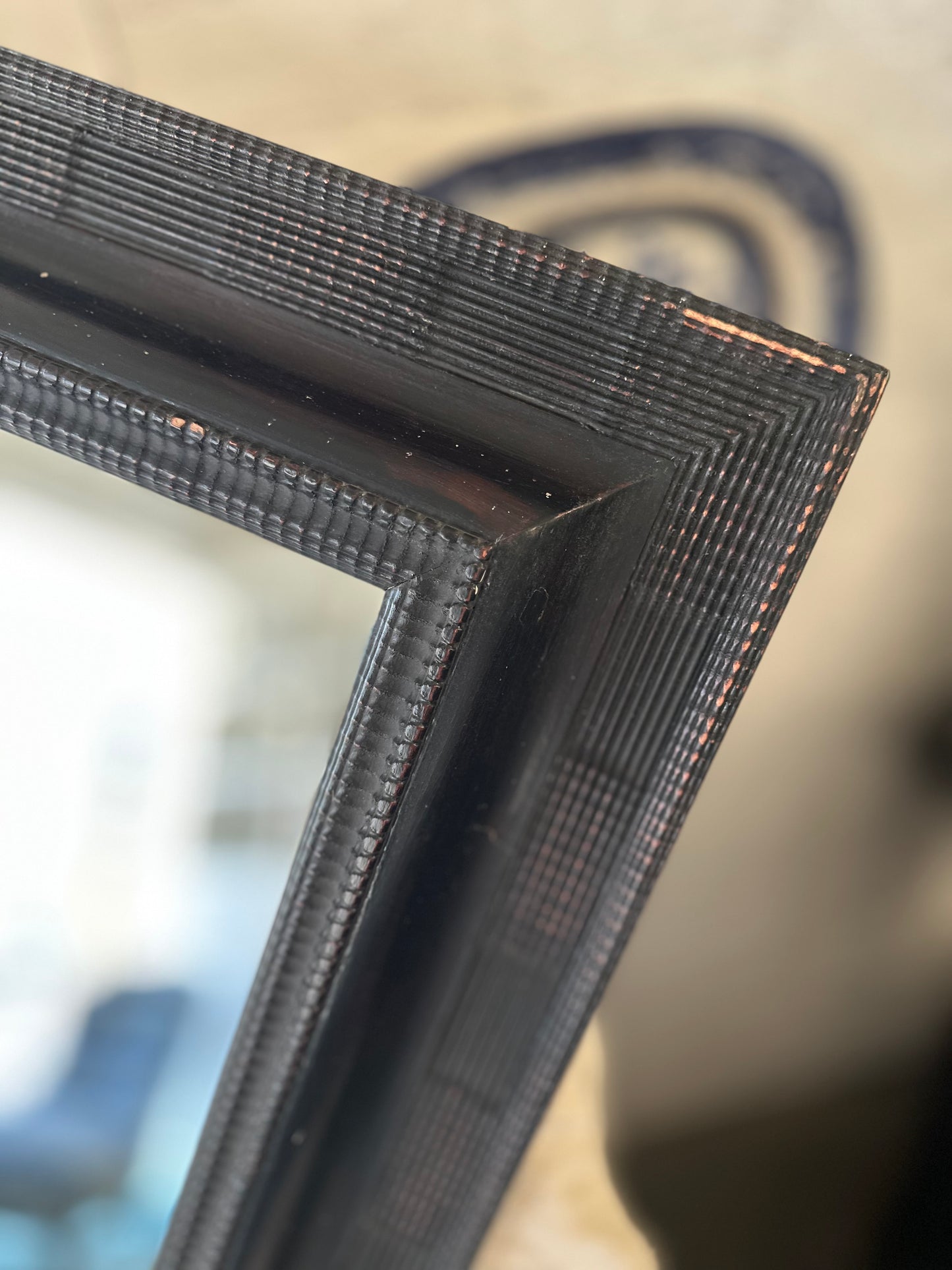 Pair Dutch Style Mirrors in Ebony Finish