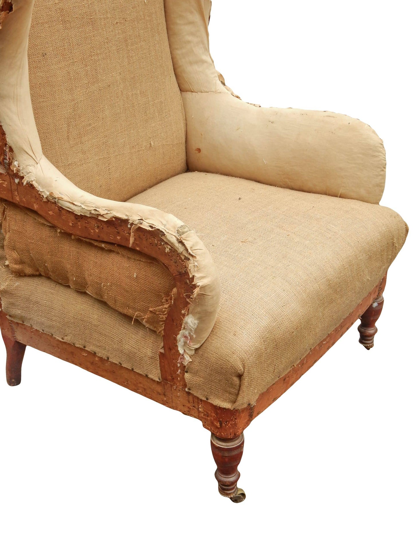 Superb English Country House Wing Chair in Deconstructed State