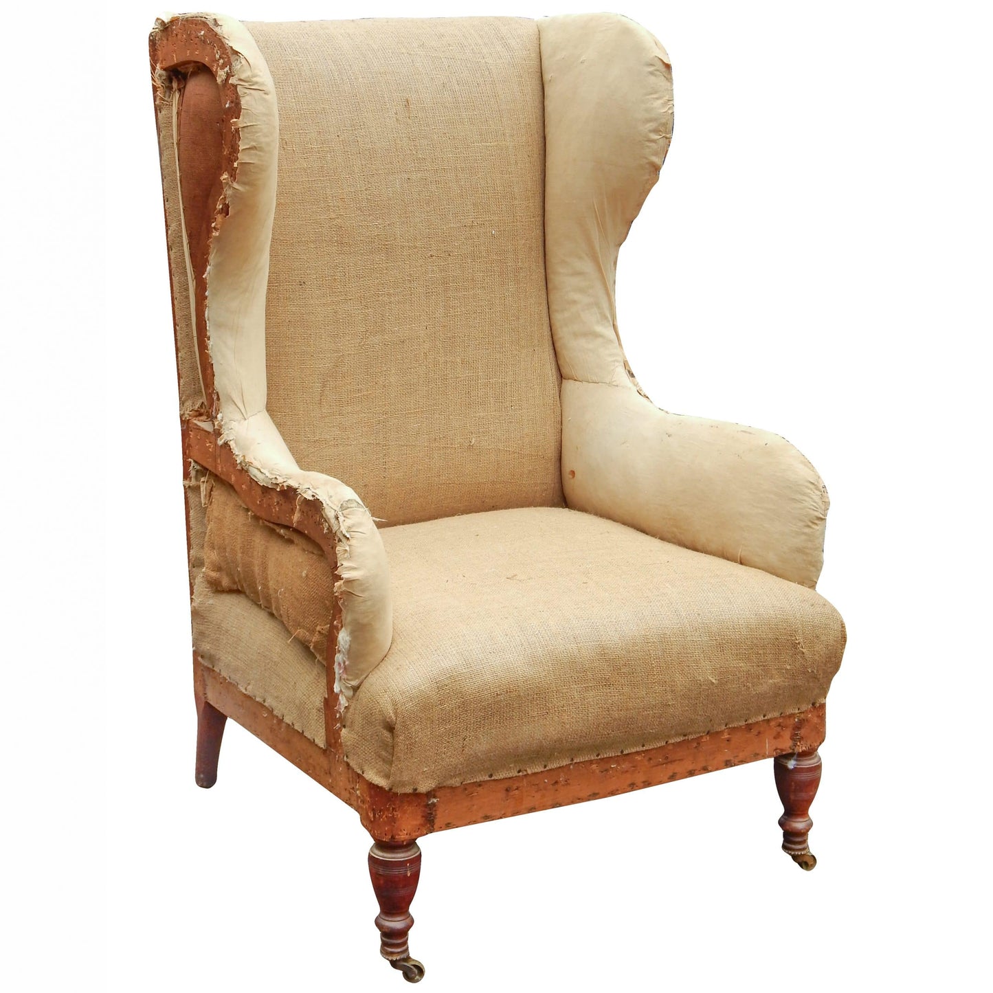 Superb English Country House Wing Chair in Deconstructed State
