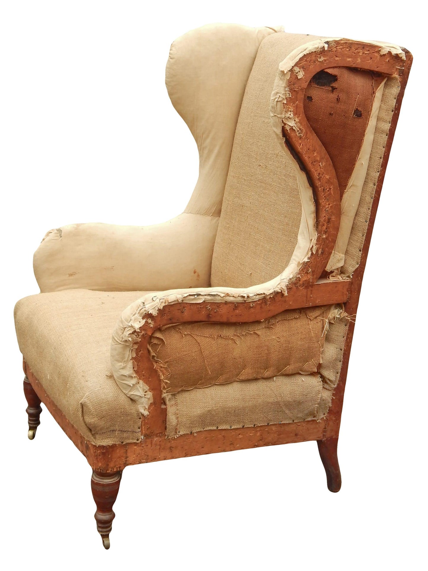 Superb English Country House Wing Chair in Deconstructed State