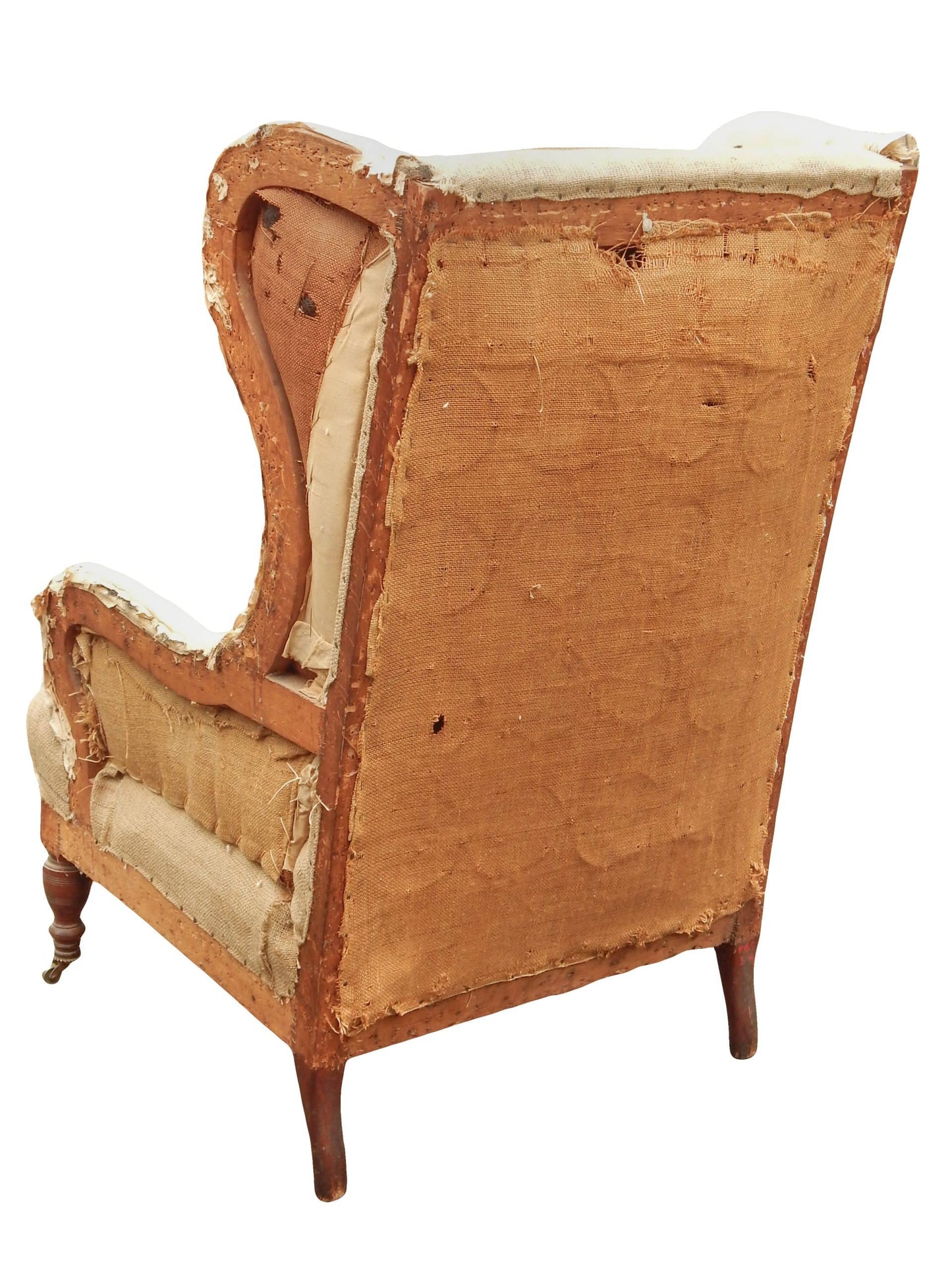 Superb English Country House Wing Chair in Deconstructed State