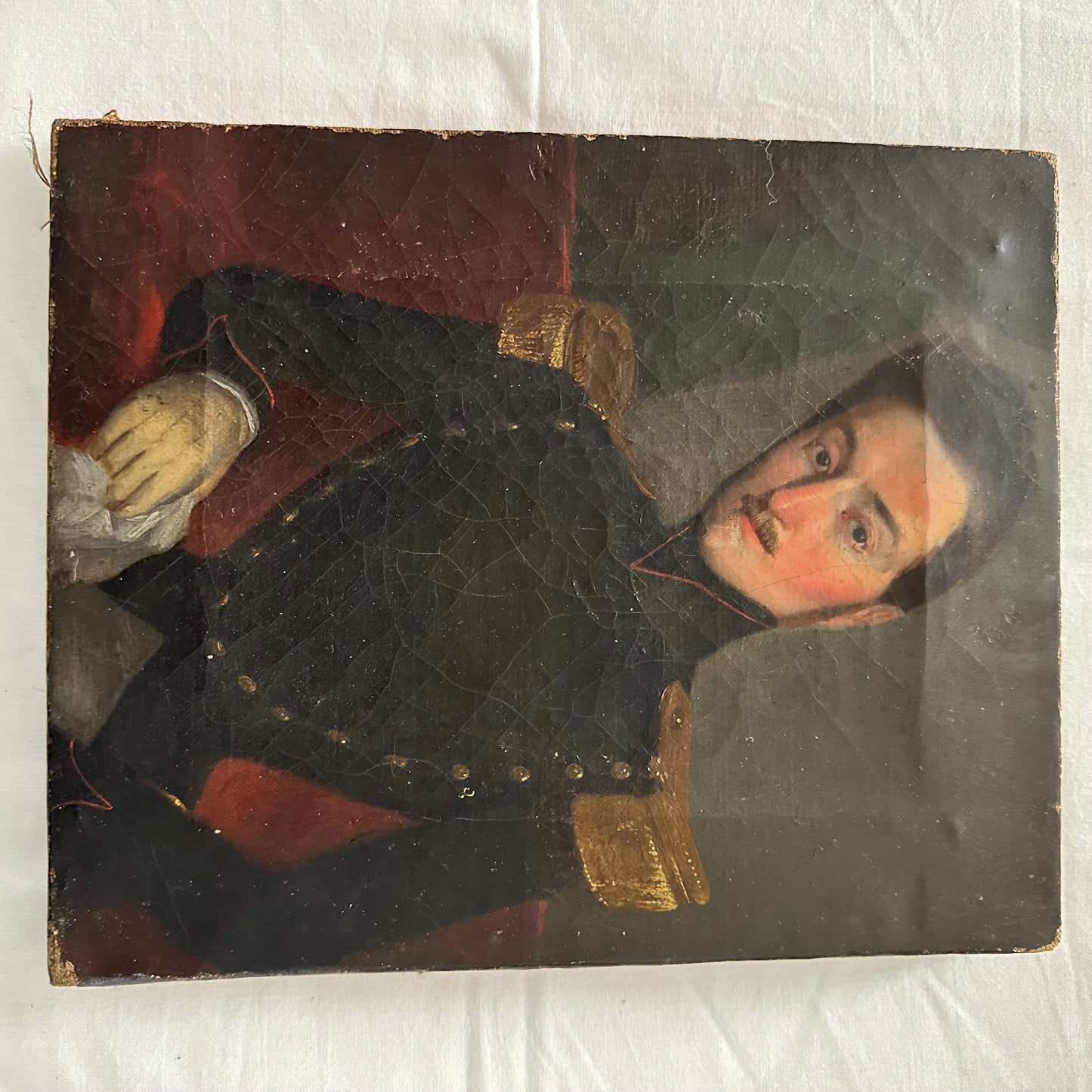 Exceptional Portrait of young man in Uniform French 19th C