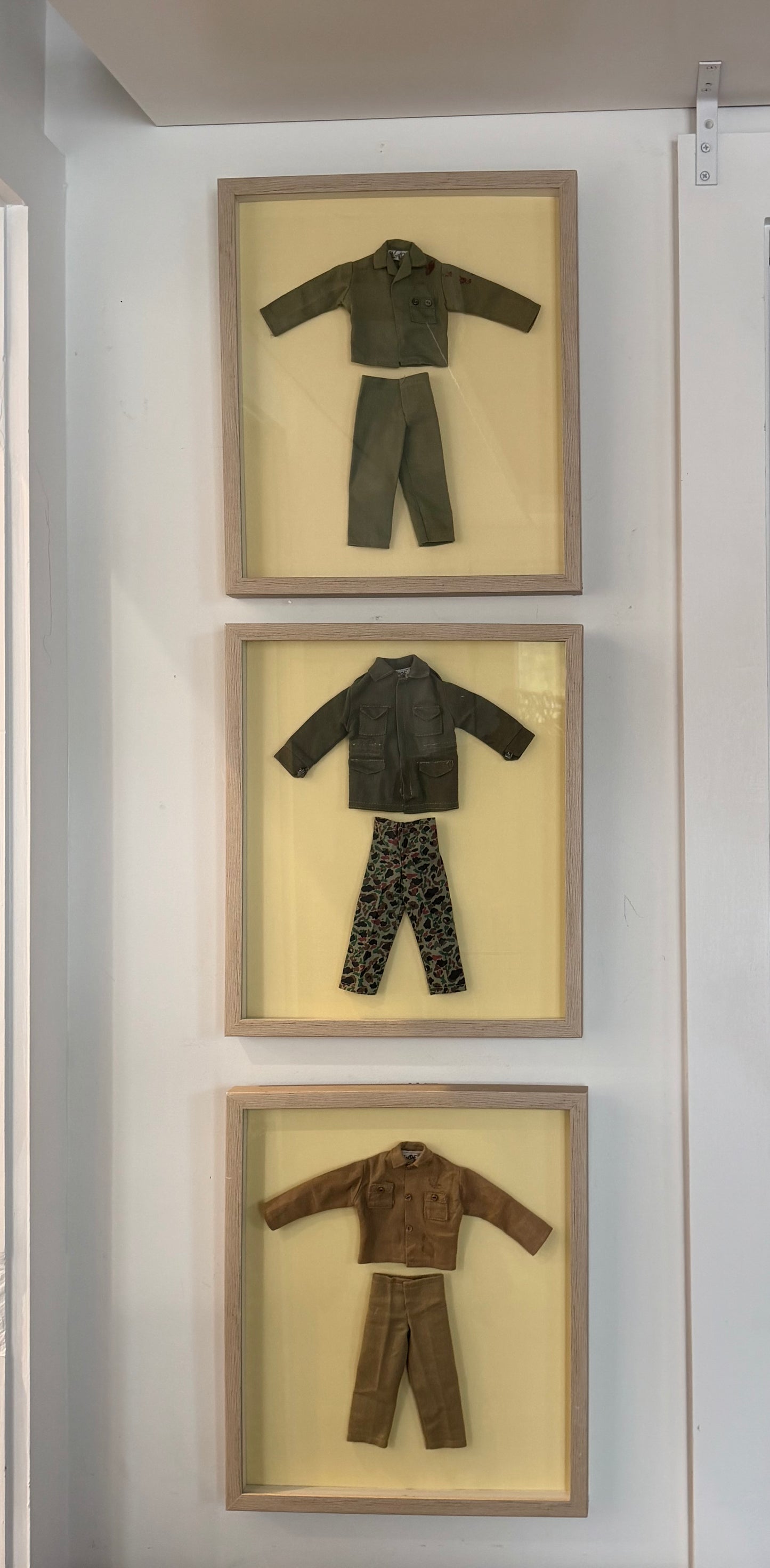 GI JOE framed uniforms