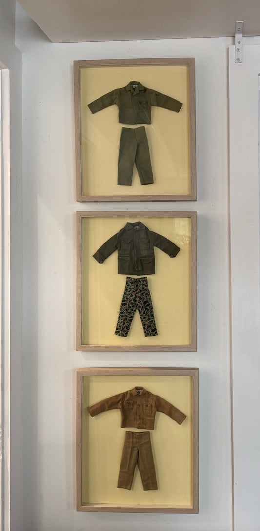 GI JOE framed uniforms