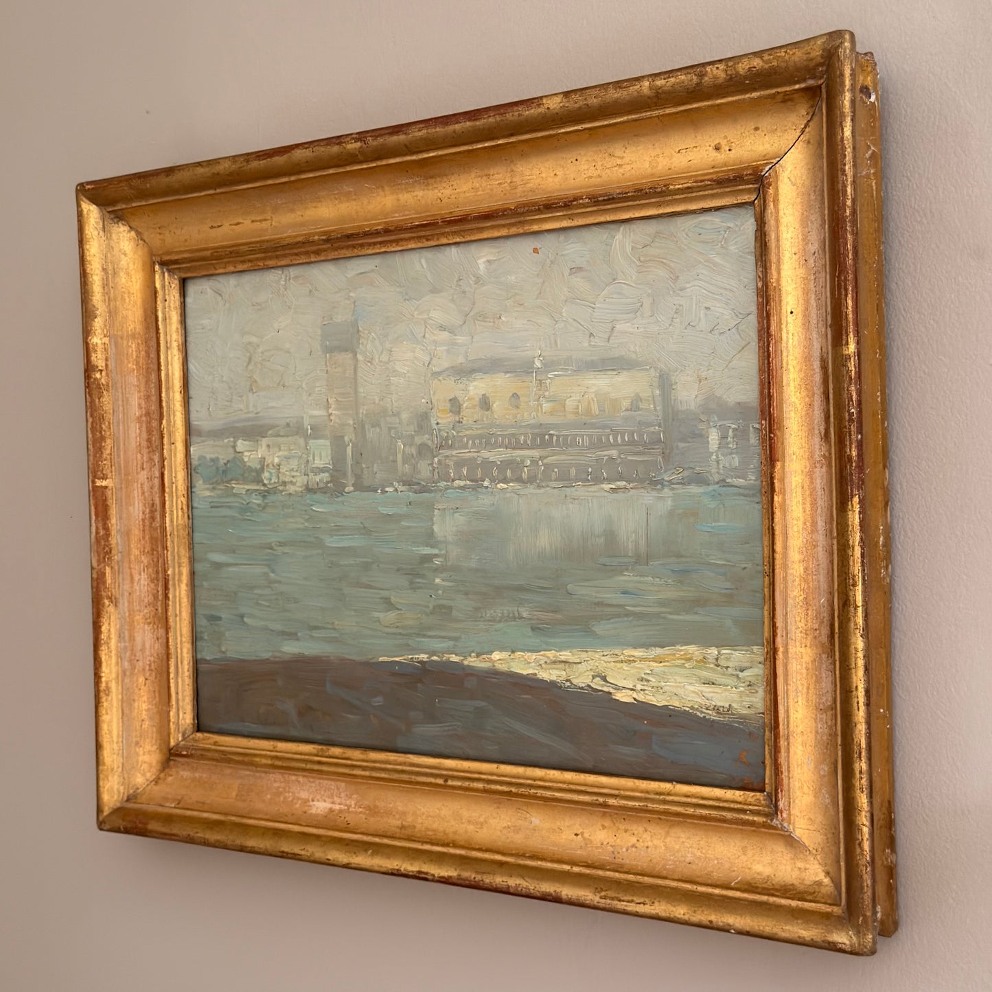 Italian 19th Century oil painting - view of Venice