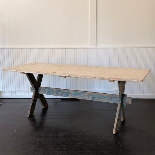 Swedish Trestle Table Vintage