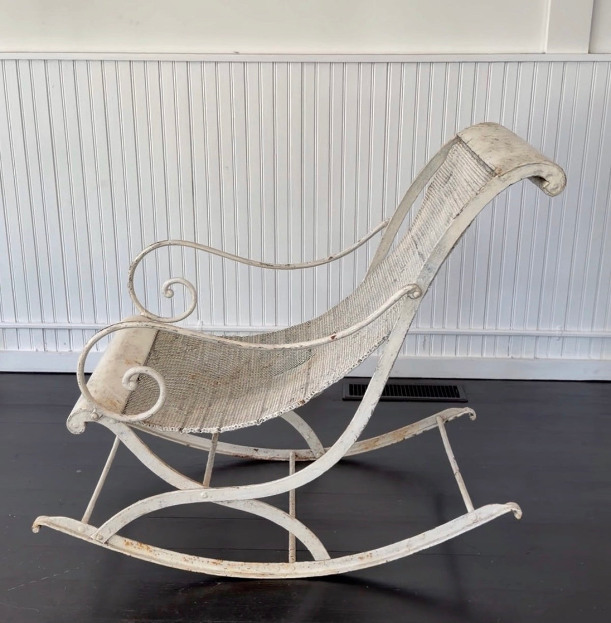 Rare 19th Century French Iron Rocking Chair