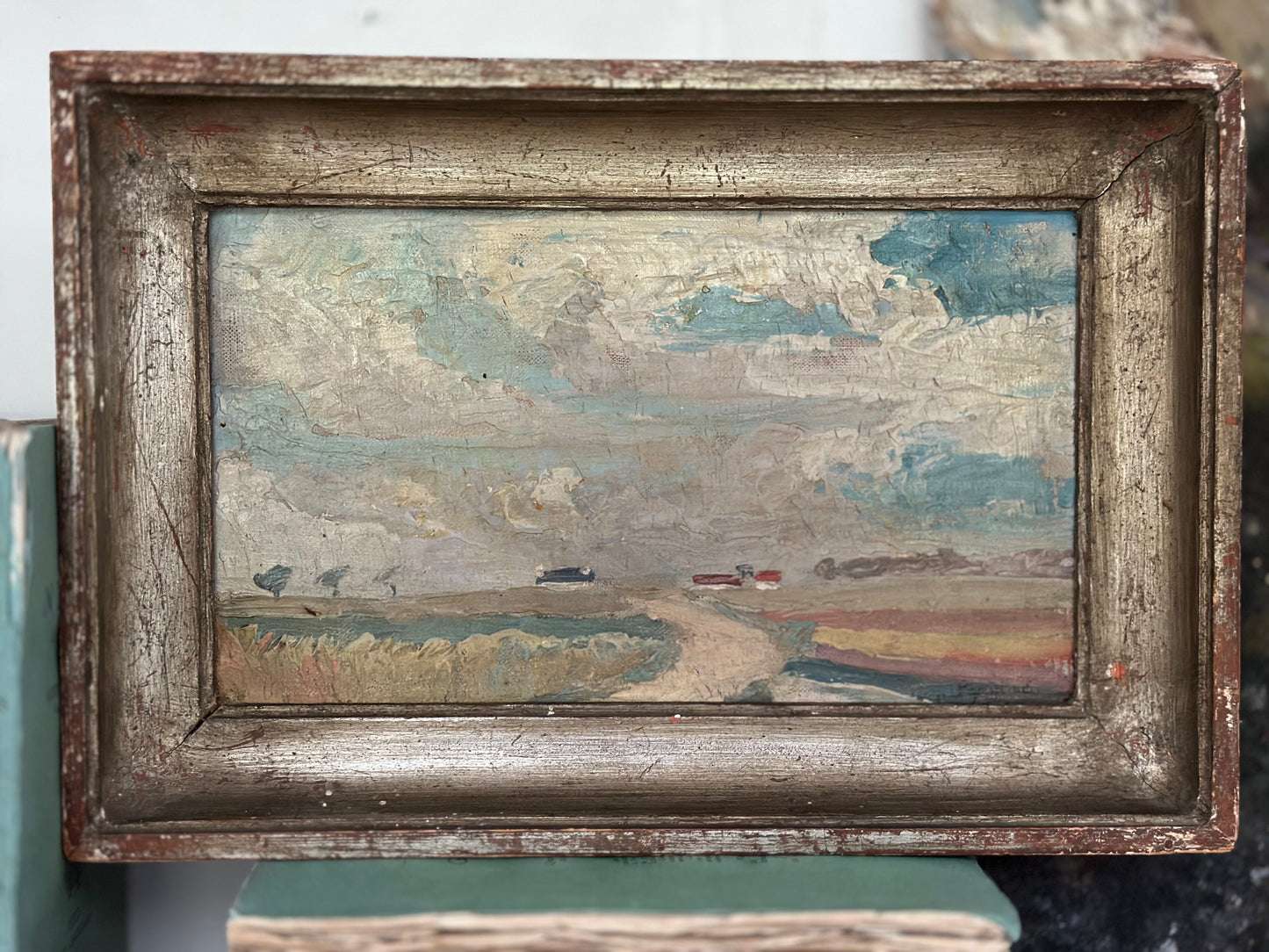 French Landscape oil on canvas dated 1930