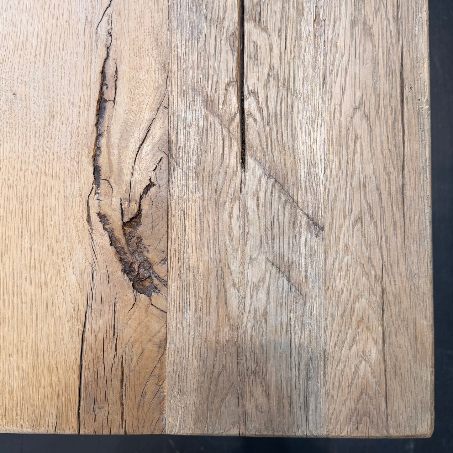 Close-up of a wooden surface with natural grain and texture