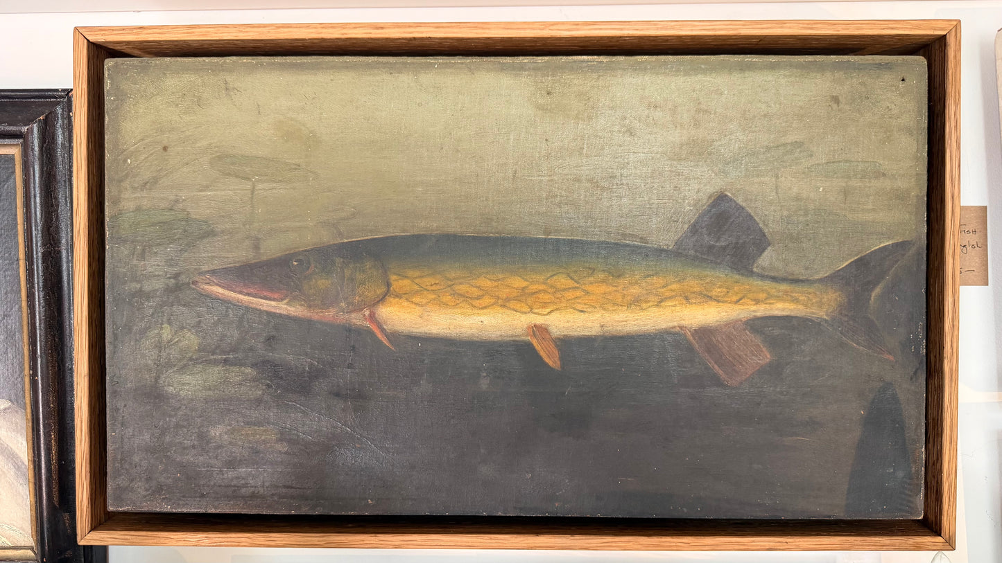 Folk art Style Vintage Fish Painting
