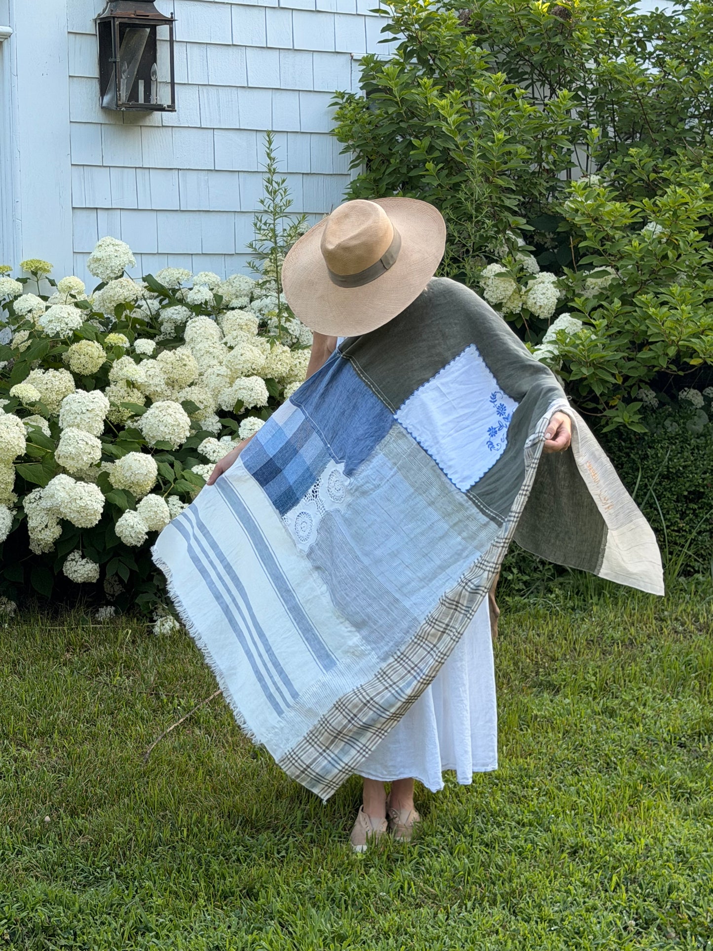 Patchwork Wraps, Scarves in Vintage Fabrics