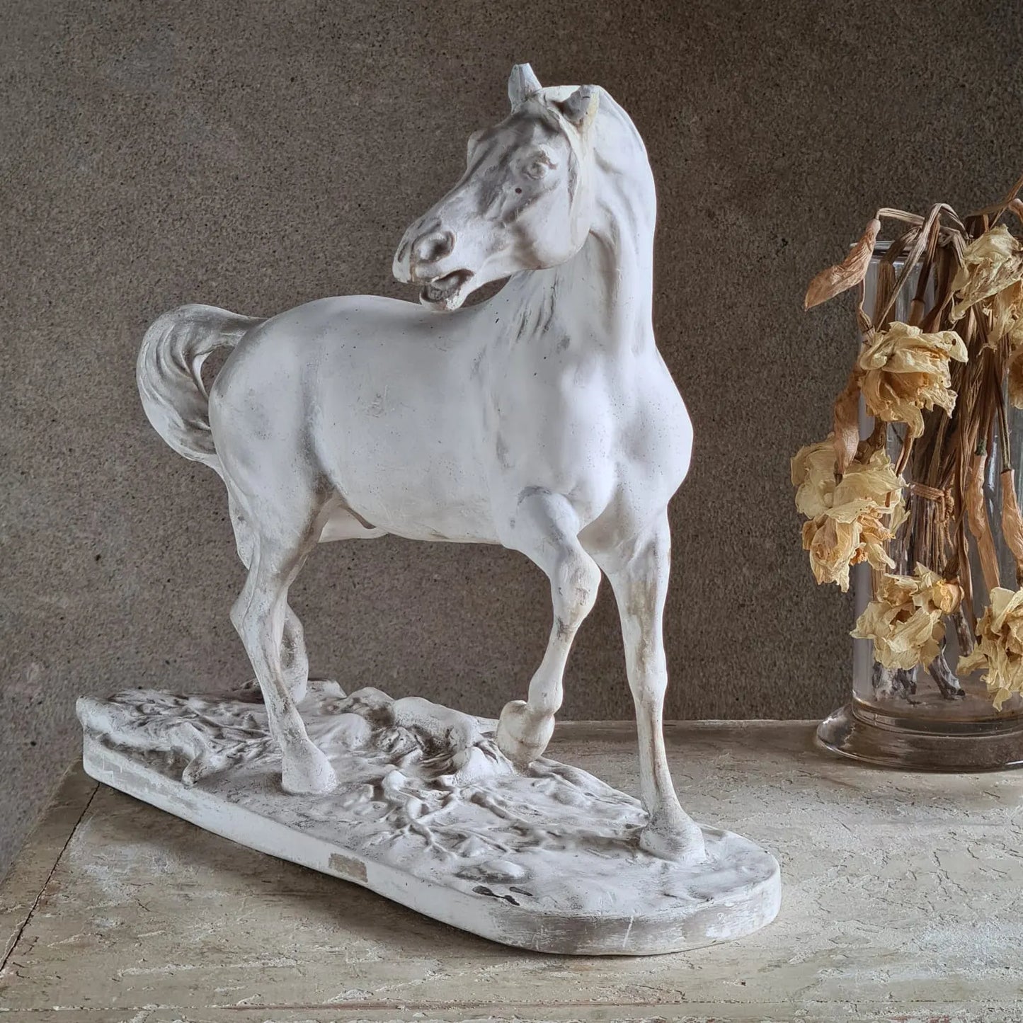 Horse Model in Plaster, French 19th C, 1840