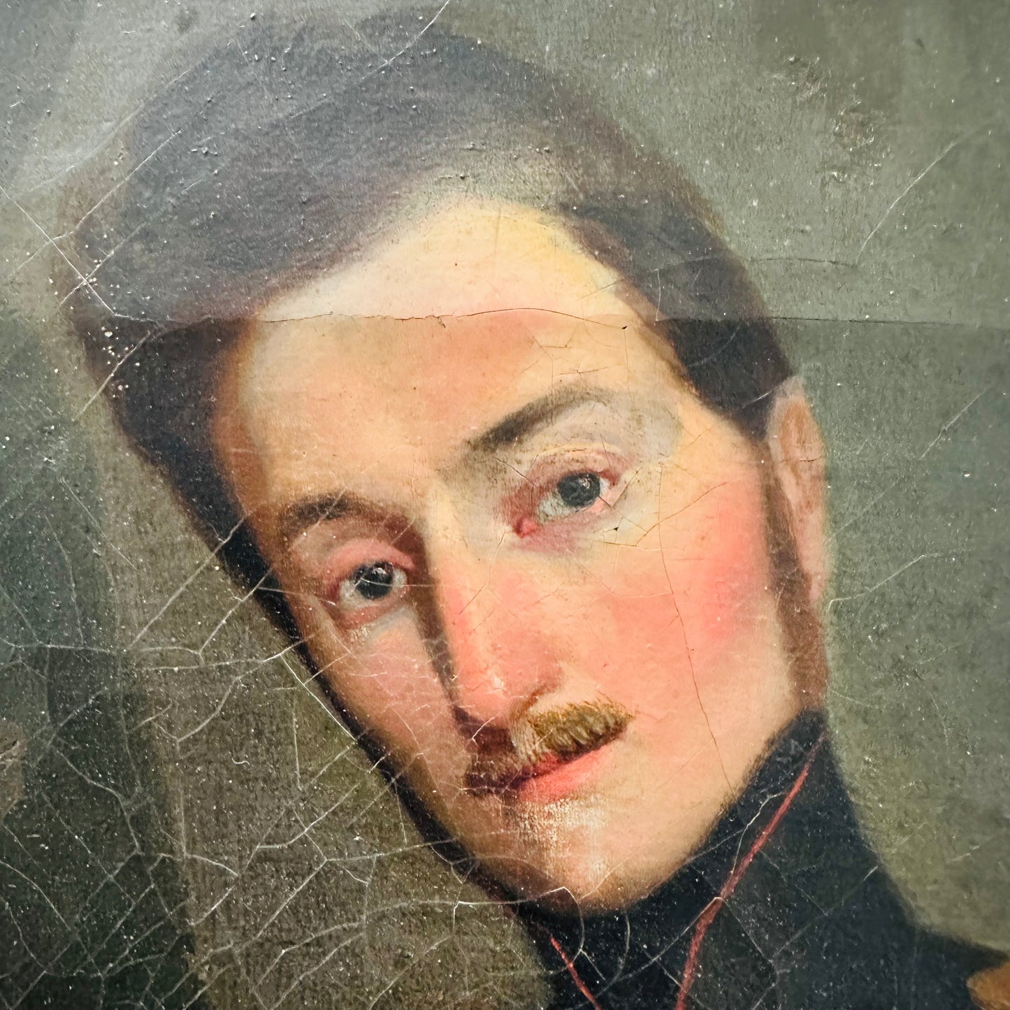 Exceptional Portrait of young man in Uniform French 19th C