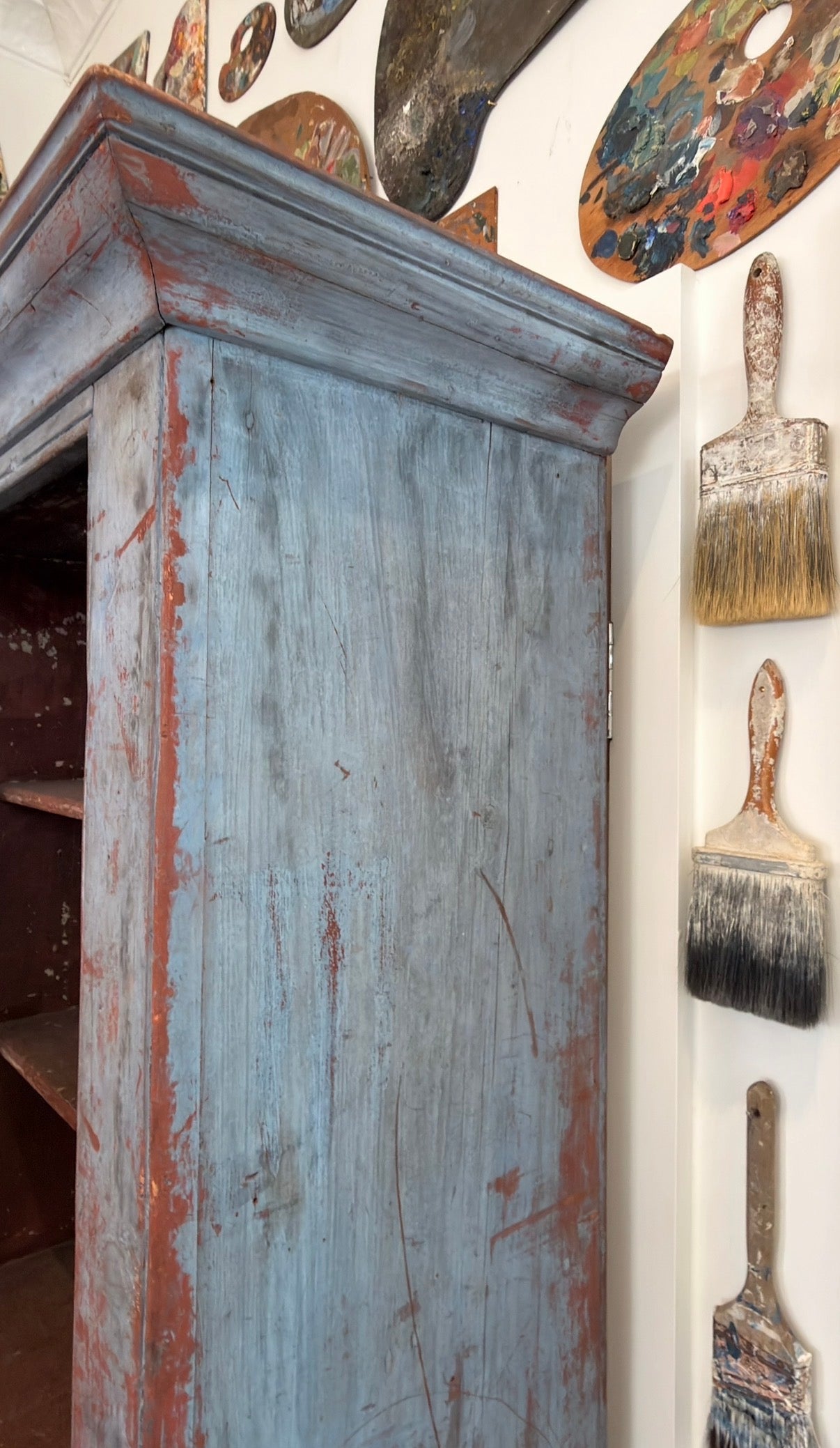 19th Century American Painted Cupboard