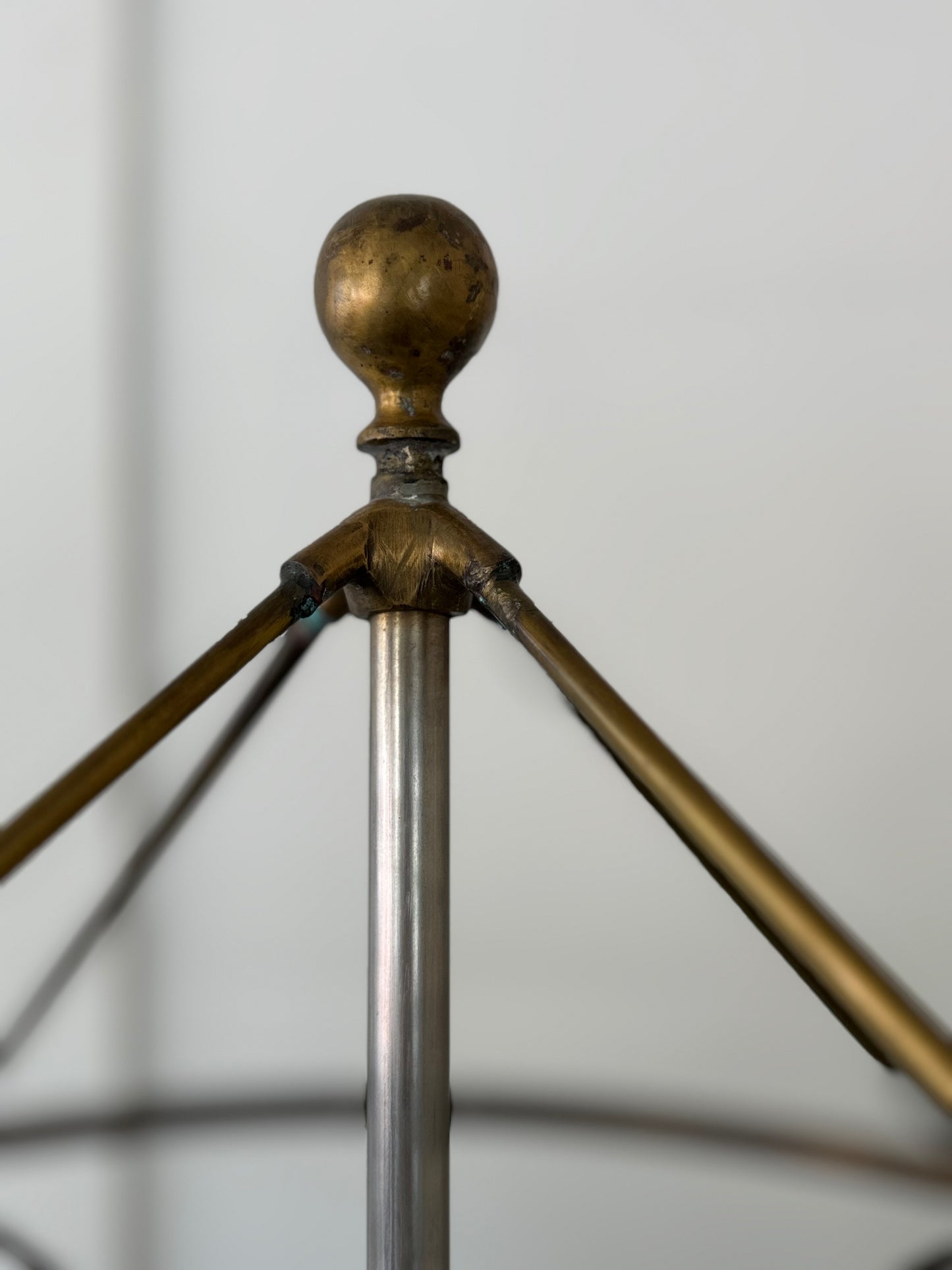Vintage Clothes Rack in Cast Iron and Brass,