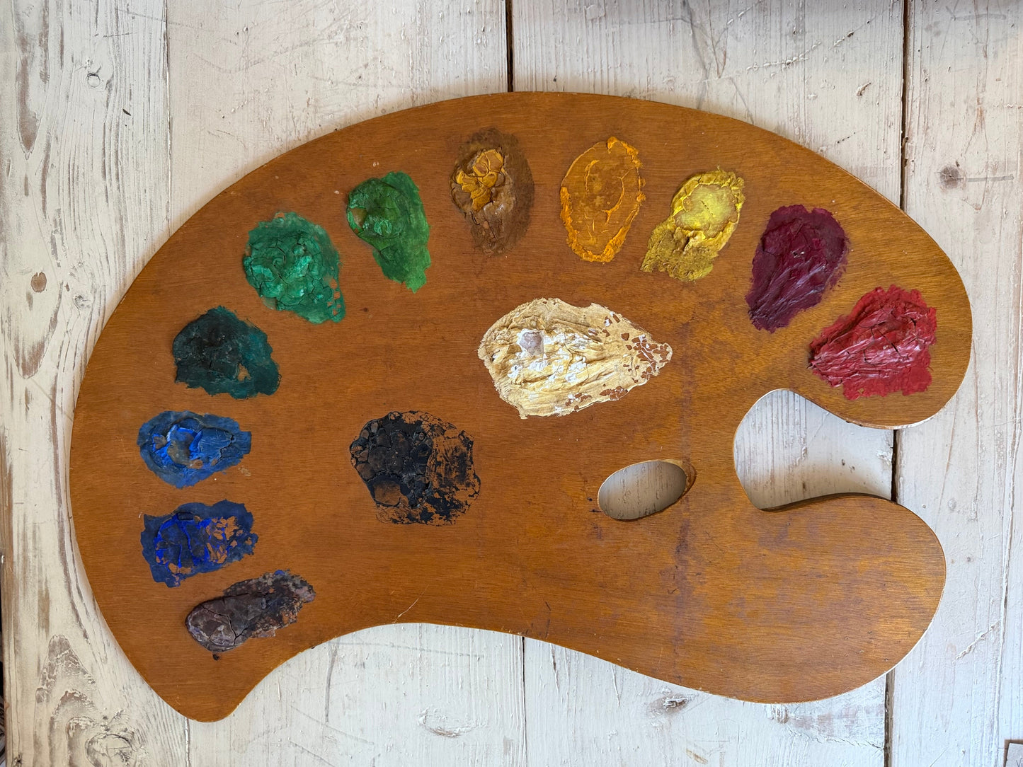 Large Artists Palette Vintage