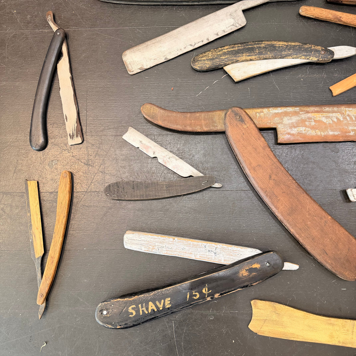 Collection of Rare American Folk Art Barber Trade Signs