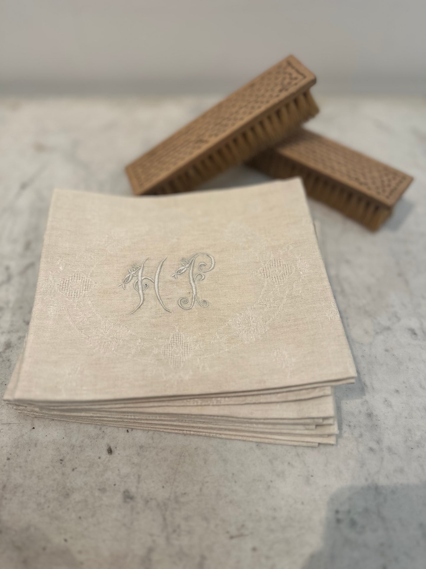 French 19th C napkins. Various sets and colors available.