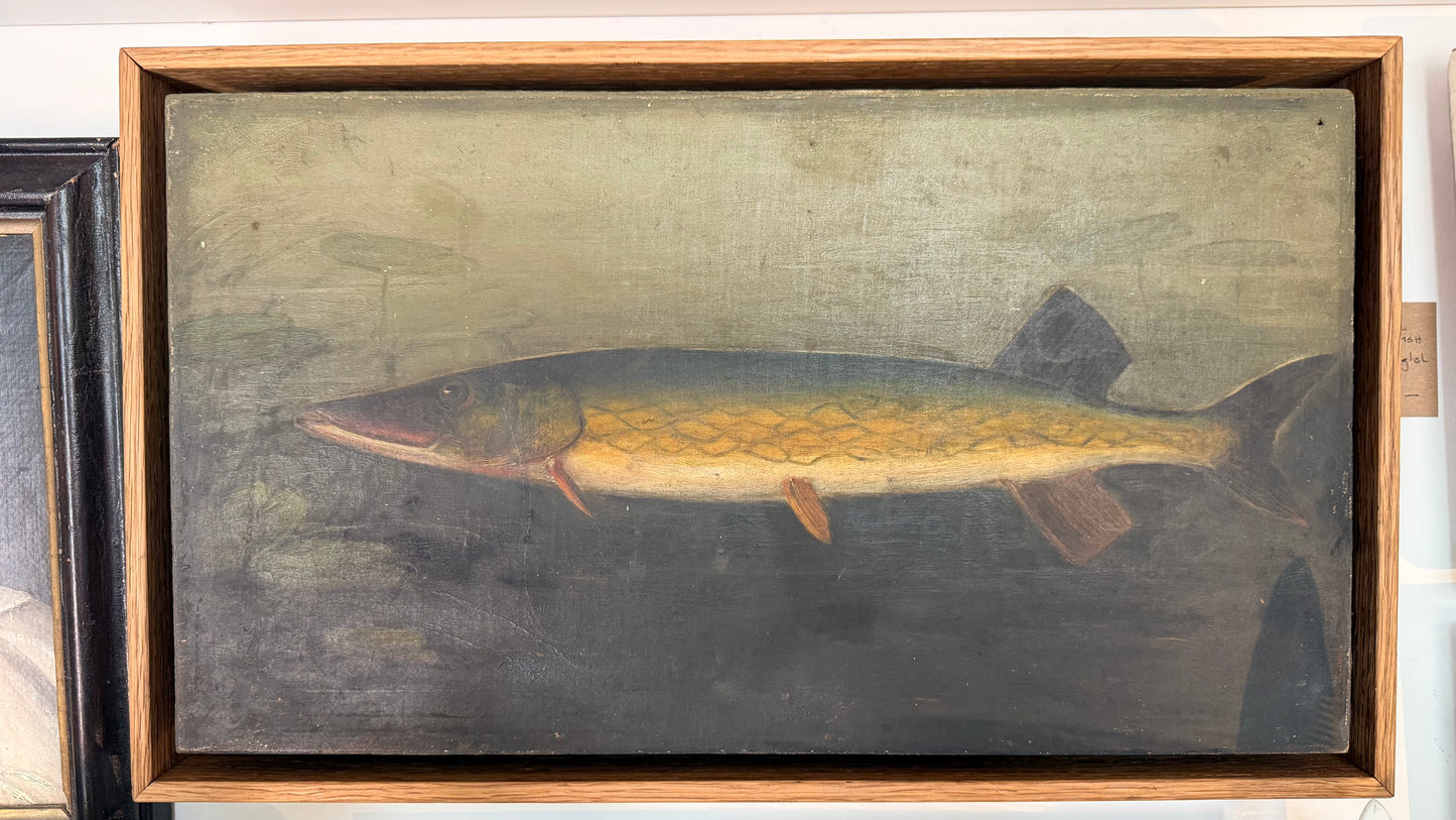 Folk art Style Vintage Fish Painting